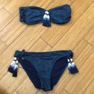 Faux denim bikini